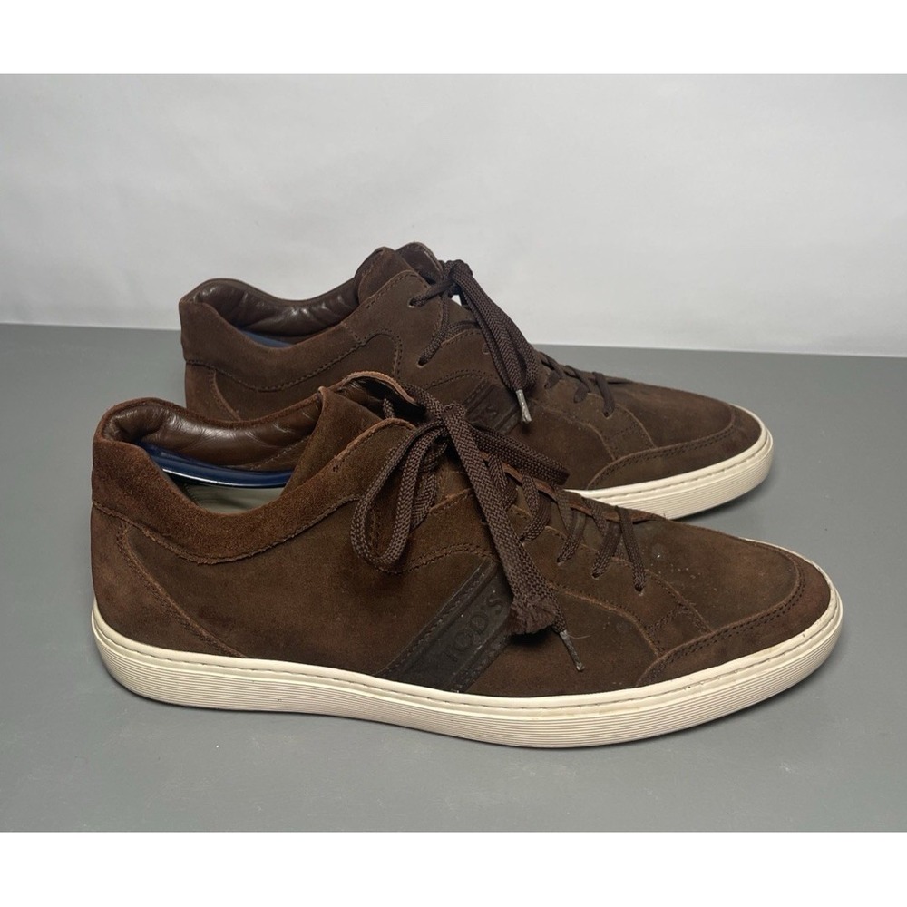 TOD's Polacco Sport Cassetta Men's  Brown Suede Leather Sneakers Size 9